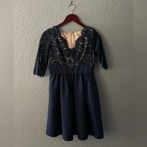 Eliza J navy lace cocktail dress